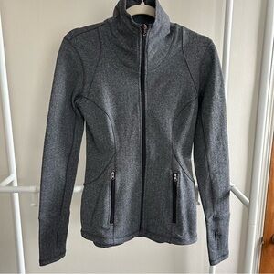 Calia athleisure herringbone zip up jacket with cinched waist